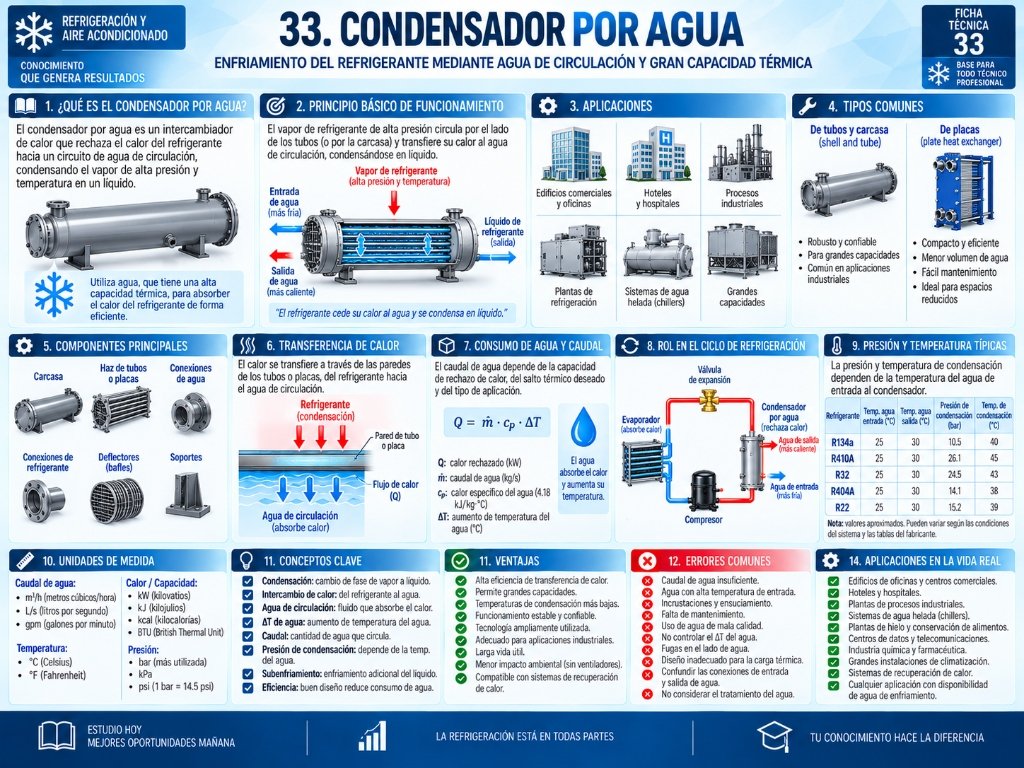 33. Condensador por Agua — Ficha Técnica 33
