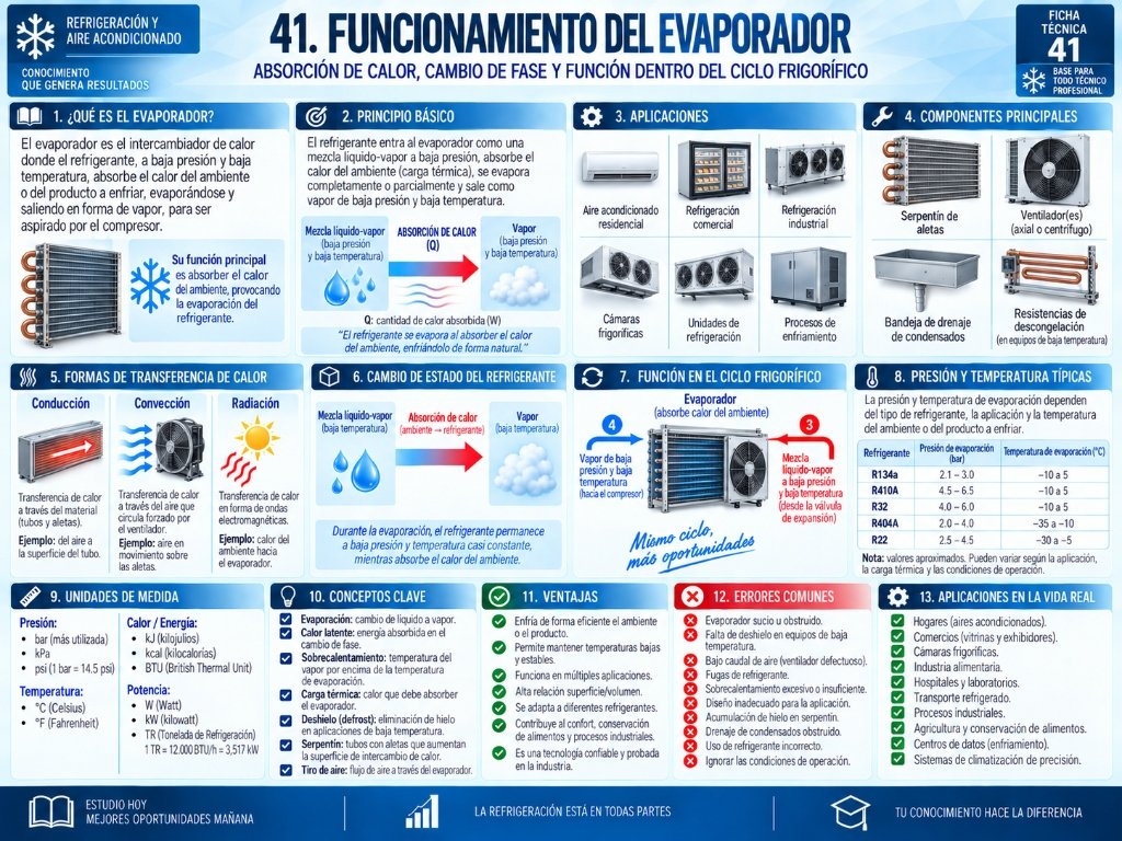 41. Funcionamiento del Evaporador — Ficha Técnica 41