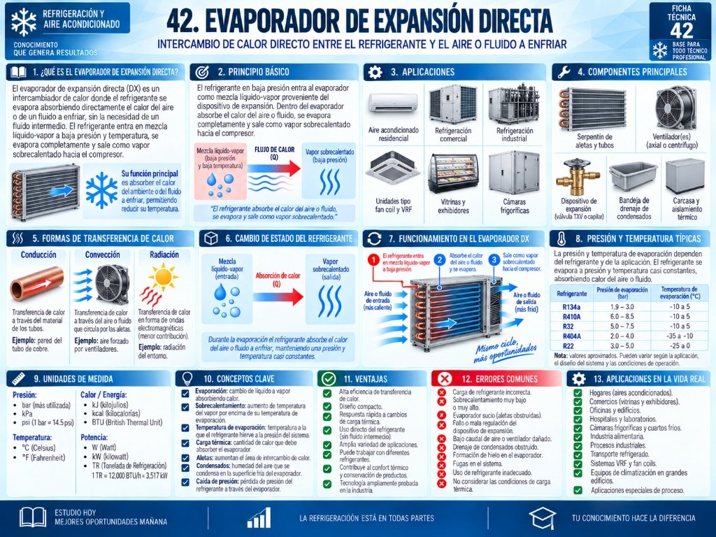 42. Evaporador de Expansión Directa — Ficha Técnica 42