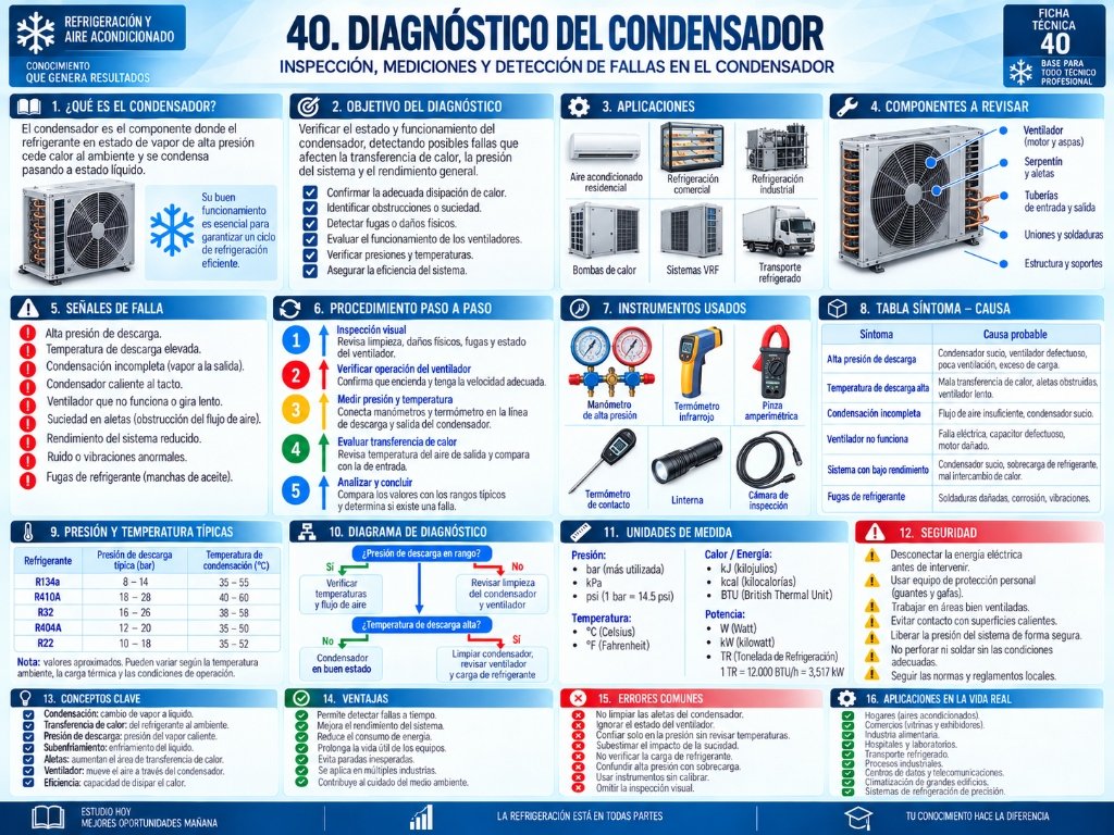 40. Diagnóstico del Condensador — Ficha Técnica 40